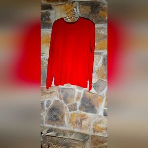 Structure red long sleeve top